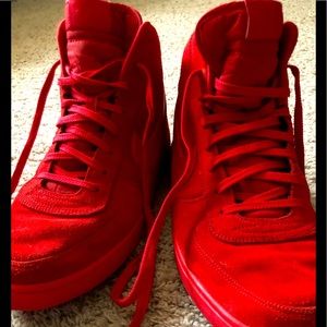 Nike red suede